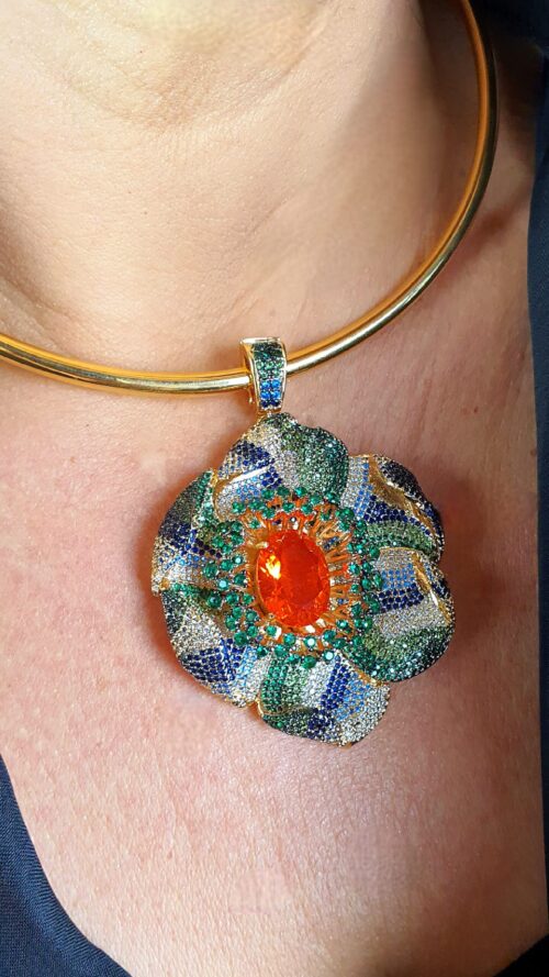 Pingente Flor Morganita