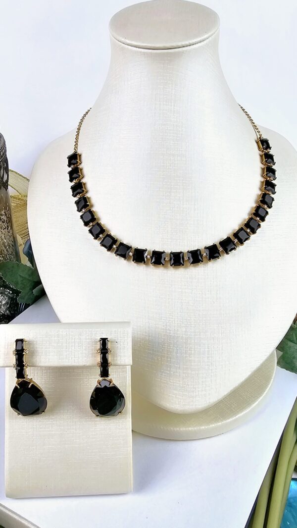 Conjunto zircônia negra