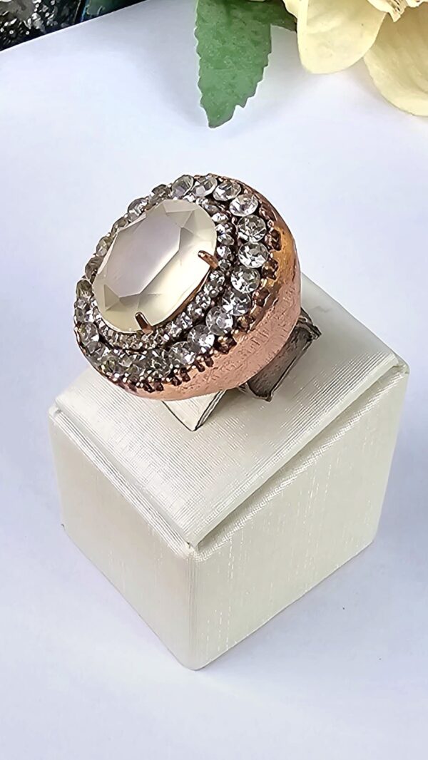 Anel Bronze Ponto de Luz V