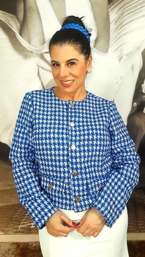 Casaco Vivia Cobalto